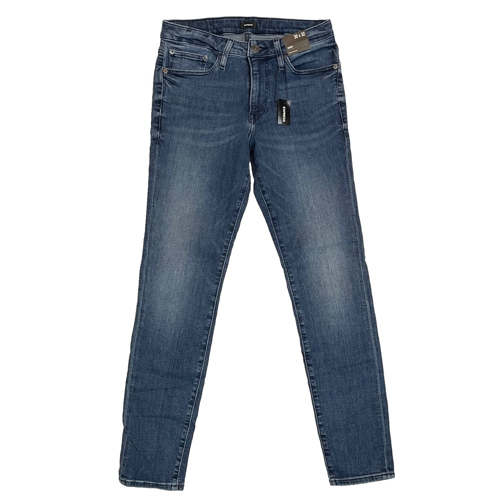Express Skinny Hyper Stretch NWT Men's Dark Blue Jeans 30x30.5